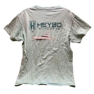 HEYBO Shirt Mens‎ Medium Outdoors Boating Outdoors Spell Out Short Sleeve Casual